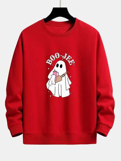 Breogán® | BOO JEE Ghost Print Relax Fit Sweatshirt