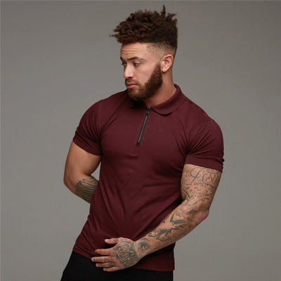 Jorge® | Men'S Zip-Up Polo Shirt