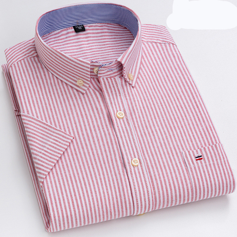 Dimitri® | Soft Cotton Shirt With Practical Chest Pocket And Short Sleeves