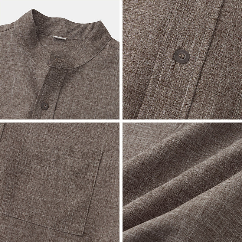 Joshua® | Solid Color Men'S Shirt Made Of Cotton Linen
