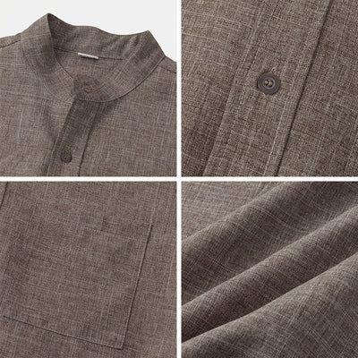 Joshua® | Solid Color Men'S Shirt Made Of Cotton Linen