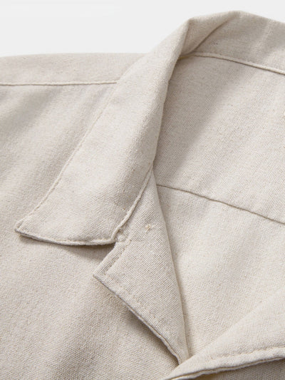 Cuno® | Linen Cuban Shirt With Pockets & Straight Leg Linen Pants