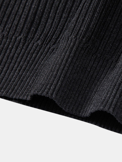 Samuel | Striped Gradient Knitted Polo Shirt