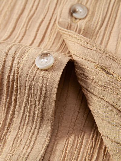 Elvis® | Crinkled Textured Button Up Shirt