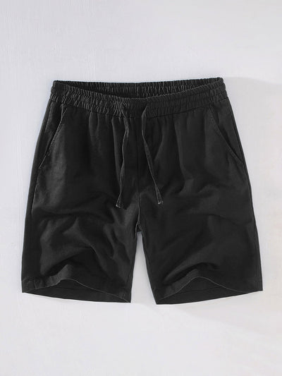 Adelphius® | Cotton Blend Striped Button Up Shirt & Linen Drawstring Shorts