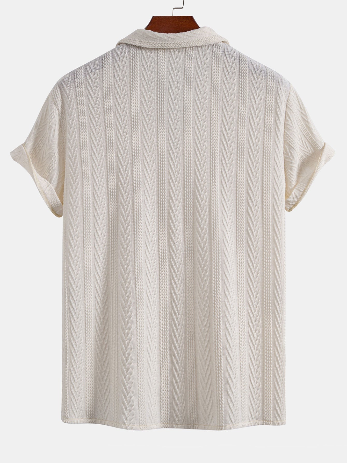 Cesáreo® | Texture Jacquard Cuban Shirt