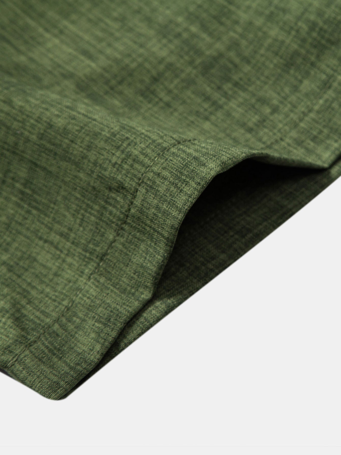 Adham® | Short Sleeve Stand Collar Shirt & Straight Leg Linen Pants