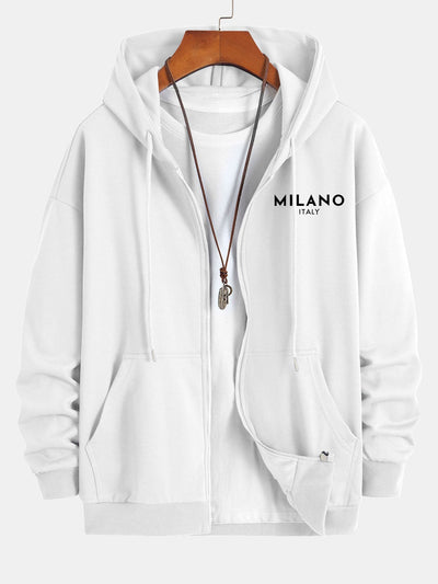 Jonas® | Milano Italy Print Relax Fit Zip Hoodie