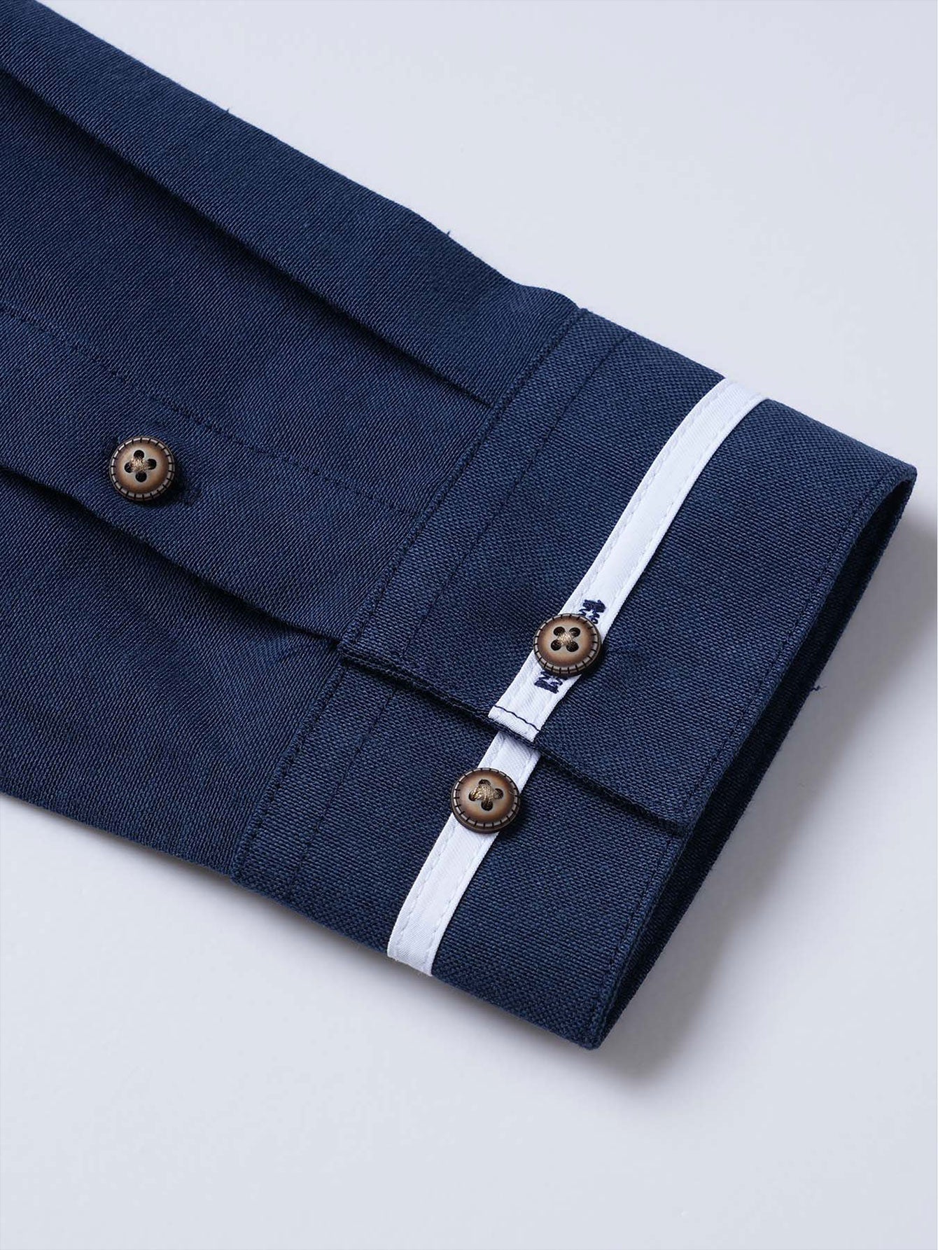 Gabino® | Long Sleeve Contrast Stand Collar Oxford Shirt