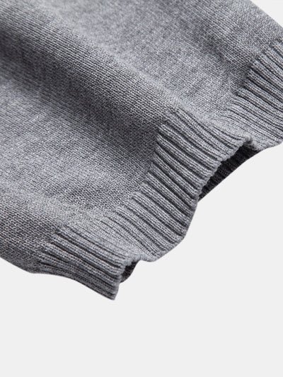 Elijah | Twist Jacquard Knitted Zipper Polo Shirt