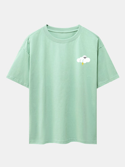 Hubert® | Thundercloud Print Drop Shoulder Oversize T-Shirt