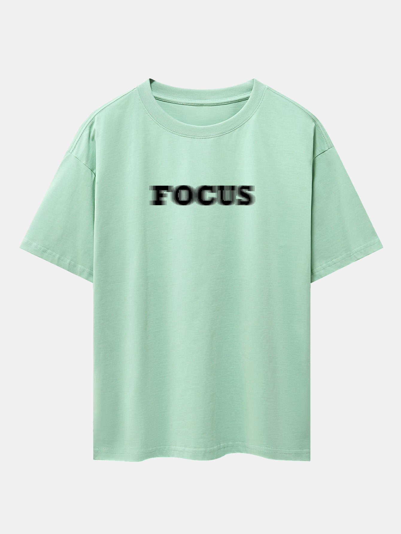 Wayne® | Vague Focus Print Drop Shoulder Oversize T-Shirt