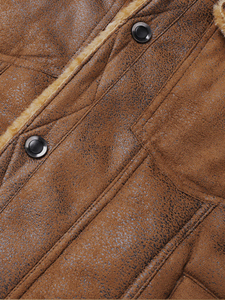 Benito | Regular Fit Faux Fur Lined Faux Suede Jacket