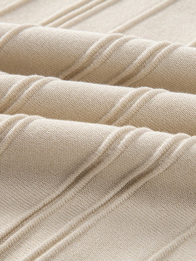Hunter | Stripe Jacquard Zipper Knit Polo Shirt