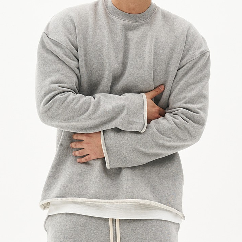 Men's Fashion Solid Color Loose Fit Sweatshirt