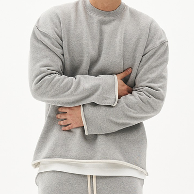 Men's Fashion Solid Color Loose Fit Sweatshirt