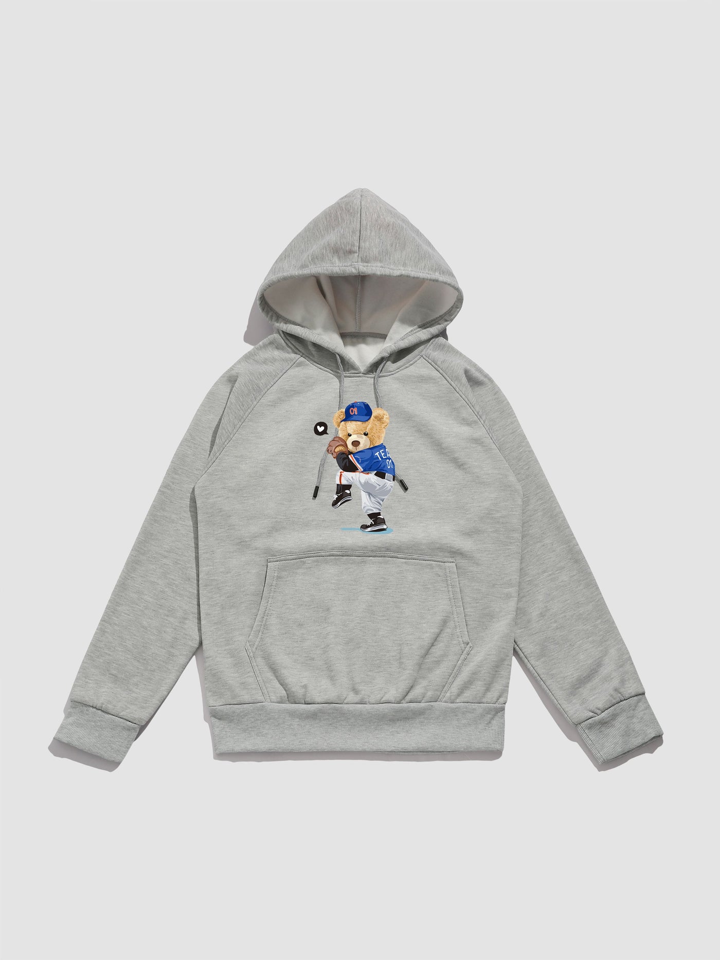 Perry | Baseball Bear Print Hoodie