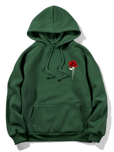 Xzavier | Rose Love Print Hoodie