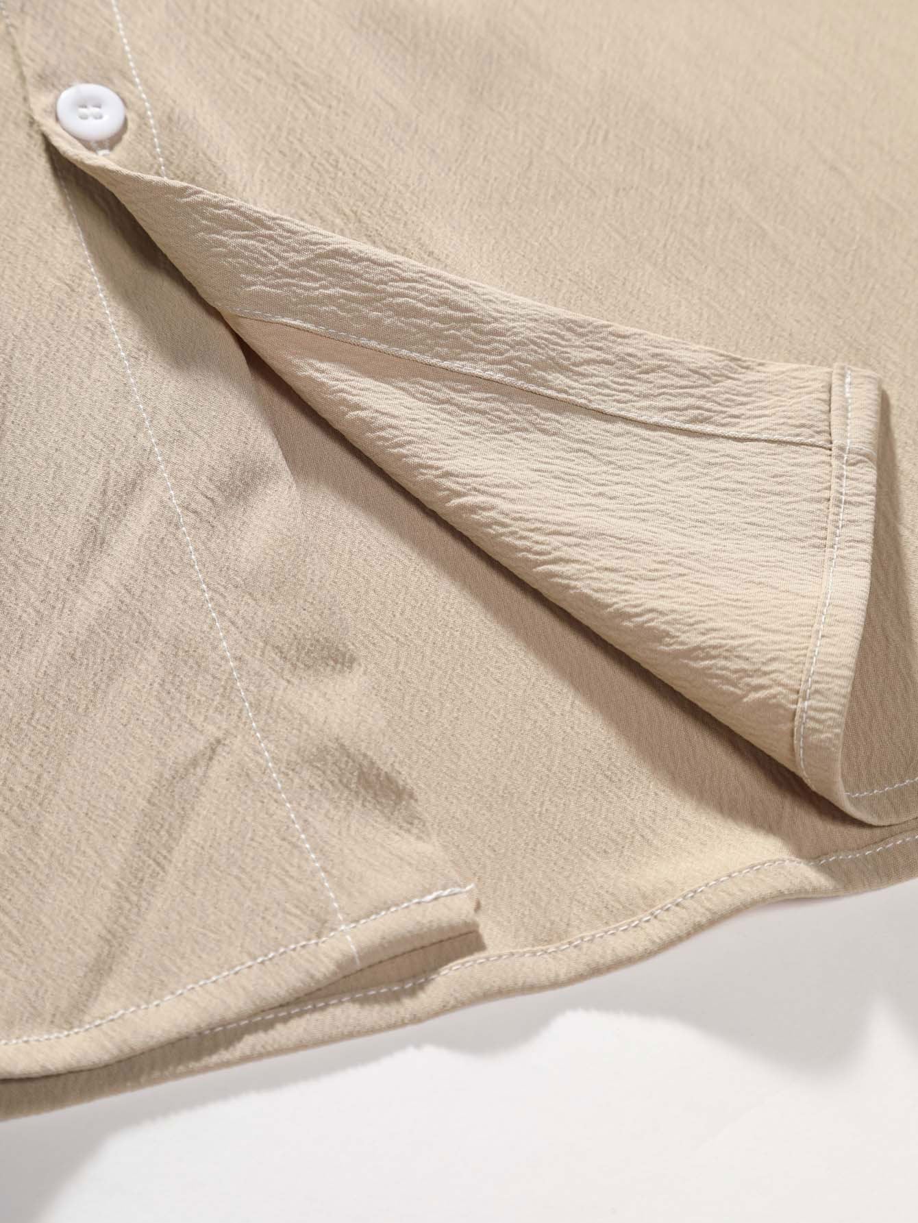 Aristodemo® | Wrinkled Texture Stand Collar Shirt