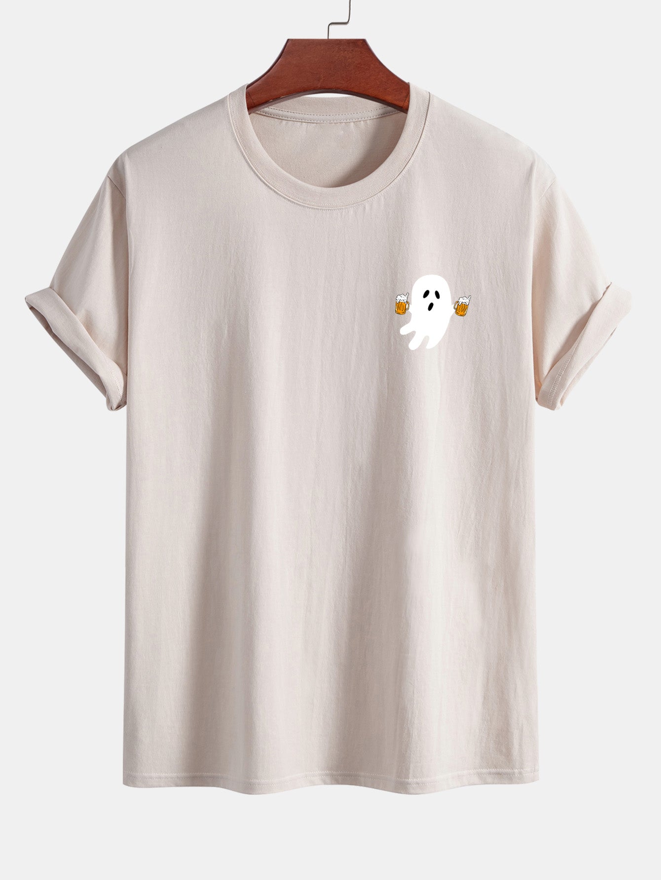Joaquim® | Regular Fit Beer Ghost Print Cotton T-Shirt