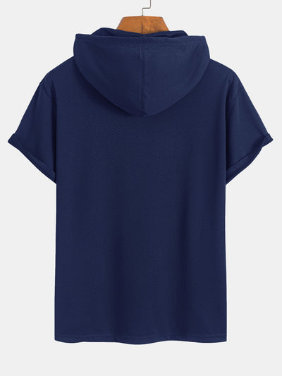 Lucas® | Athletic Mesh Kangaroo Pocket Hooded T-Shirt