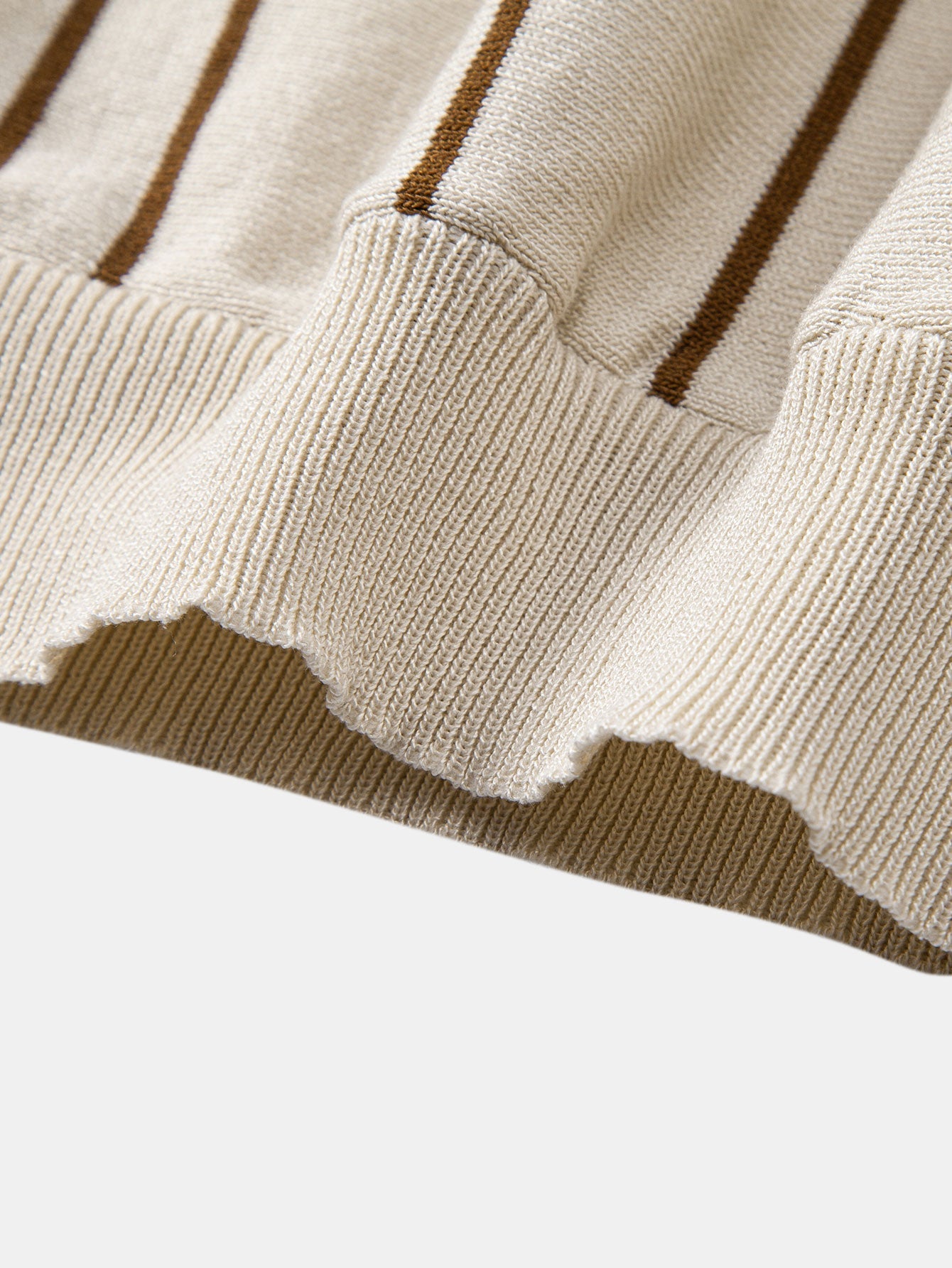 Matthew | Striped Knitted Polo Shirt