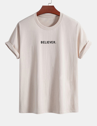Octavio® | Believer Print Cotton T-Shirt