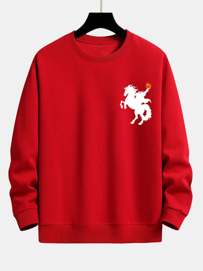 Cayetano® | Pumpkin Headless Horseman Print Relax Fit Sweatshirt