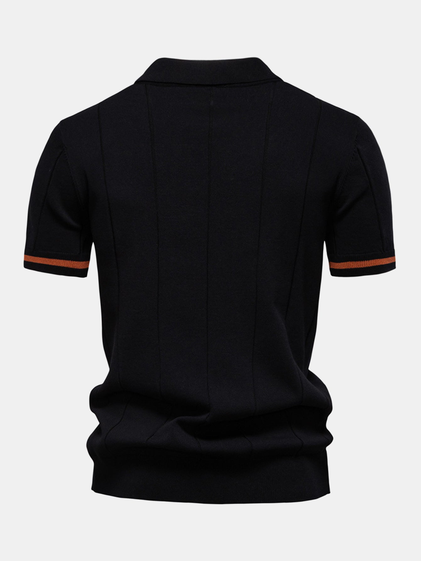 Grayson | Contrast Trim Zipper Knit Polo Shirt