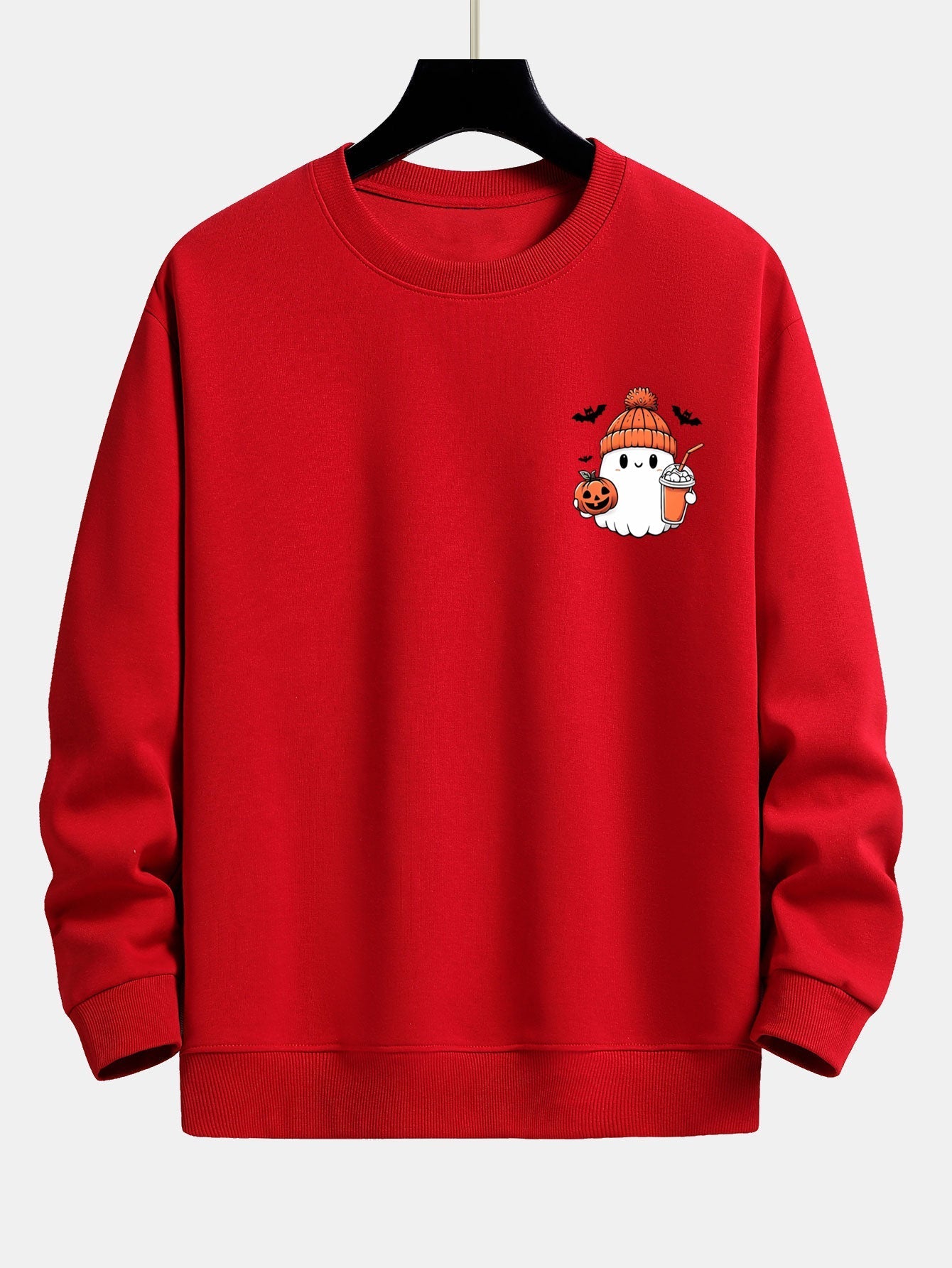 Braulio® | Halloween Ghost Pumpkin Print Relax Fit Sweatshirt