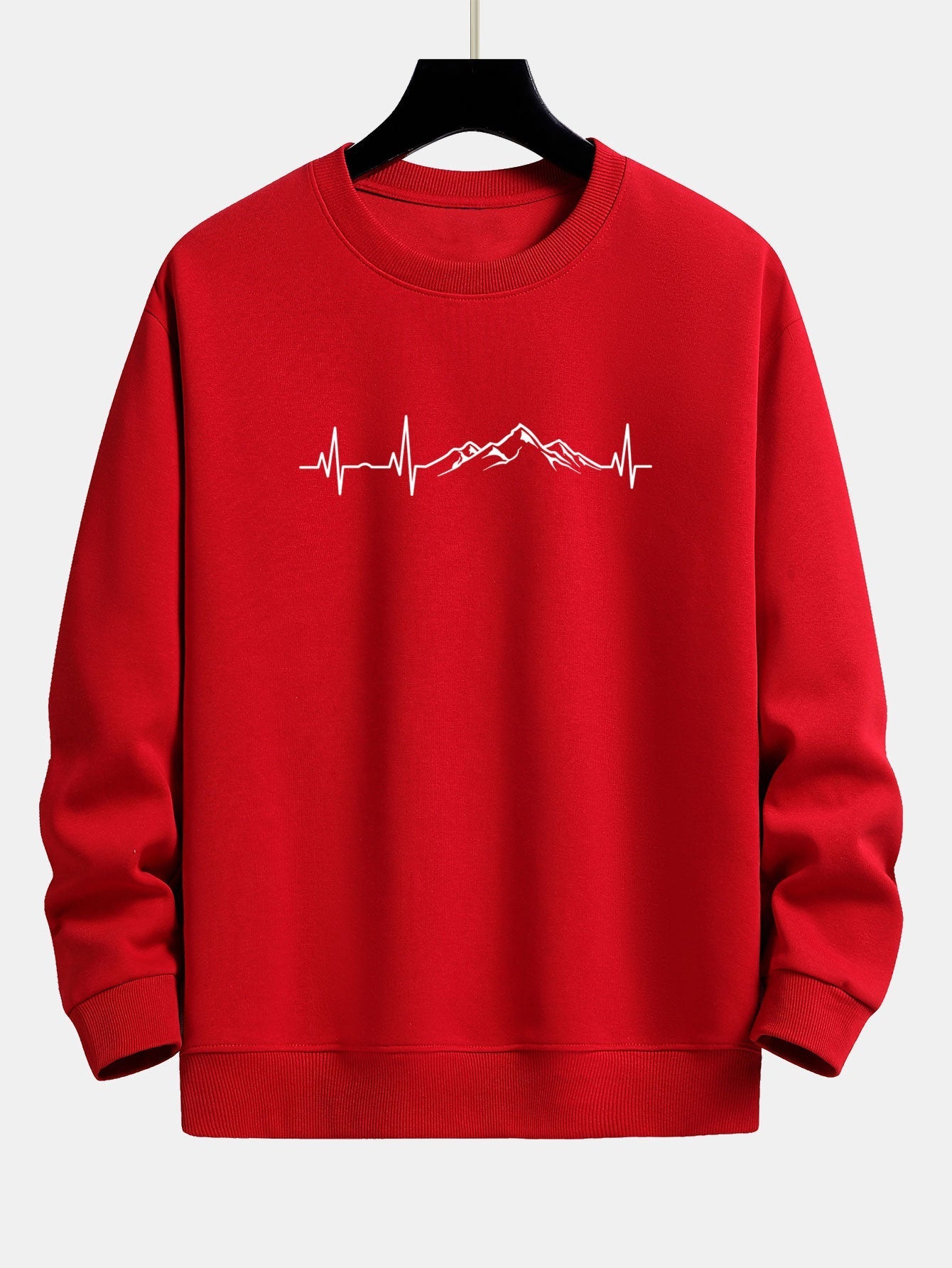 Jarek® | Heartbeat Mountain Print Relax Fit Sweatshirt