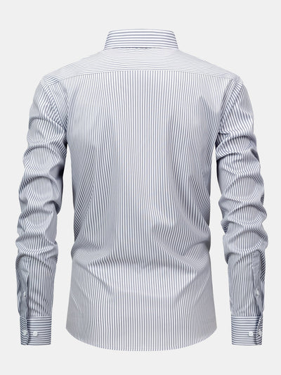 hola STRIPED LONG SLEEVE BUTTON-DOWN SHIRT