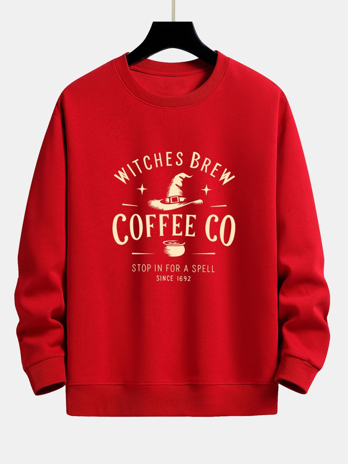 Bilal® | Witches Brew Coffee Halloween Print Relax Fit Sweatshirt