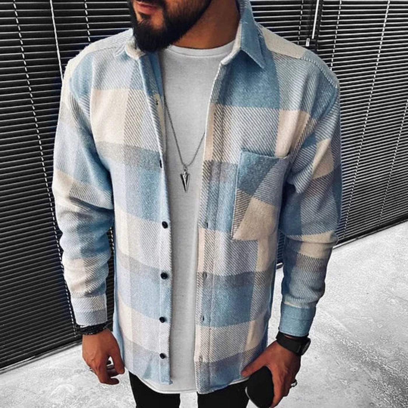 Jordan® | Men's checked jacket with long sleeves