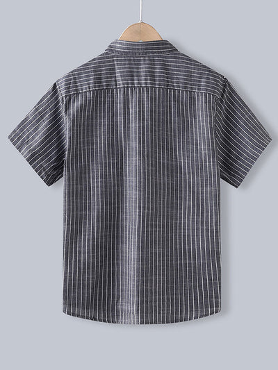 Amin® | Men Cotton Striped Button Up Shirt