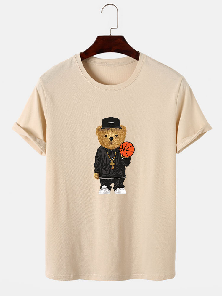 Sergio® | Basketball Bear Print T-Shirt & Shorts