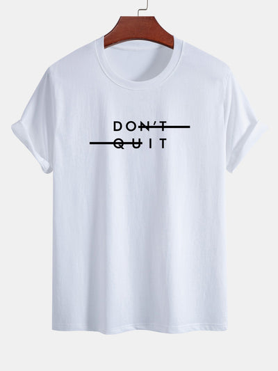 Nicodemo® | Don'T Quit Print Cotton T-Shirt