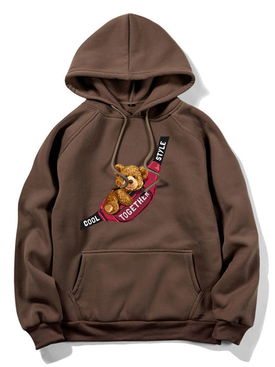 Clay | Shoulder Bag Bear Print Hoodie