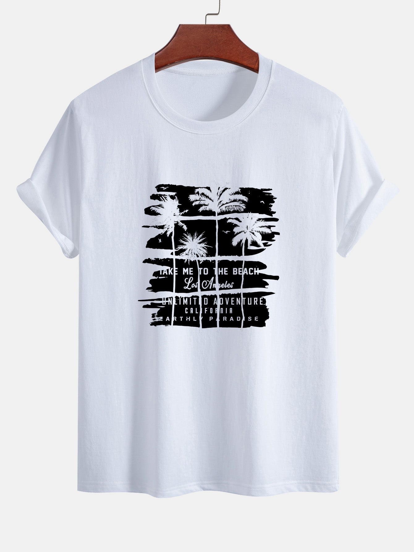 Delfín® | Palm Tree Silhouette Print Cotton T-Shirt