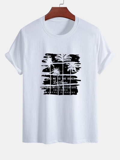 Delfín® | Palm Tree Silhouette Print Cotton T-Shirt