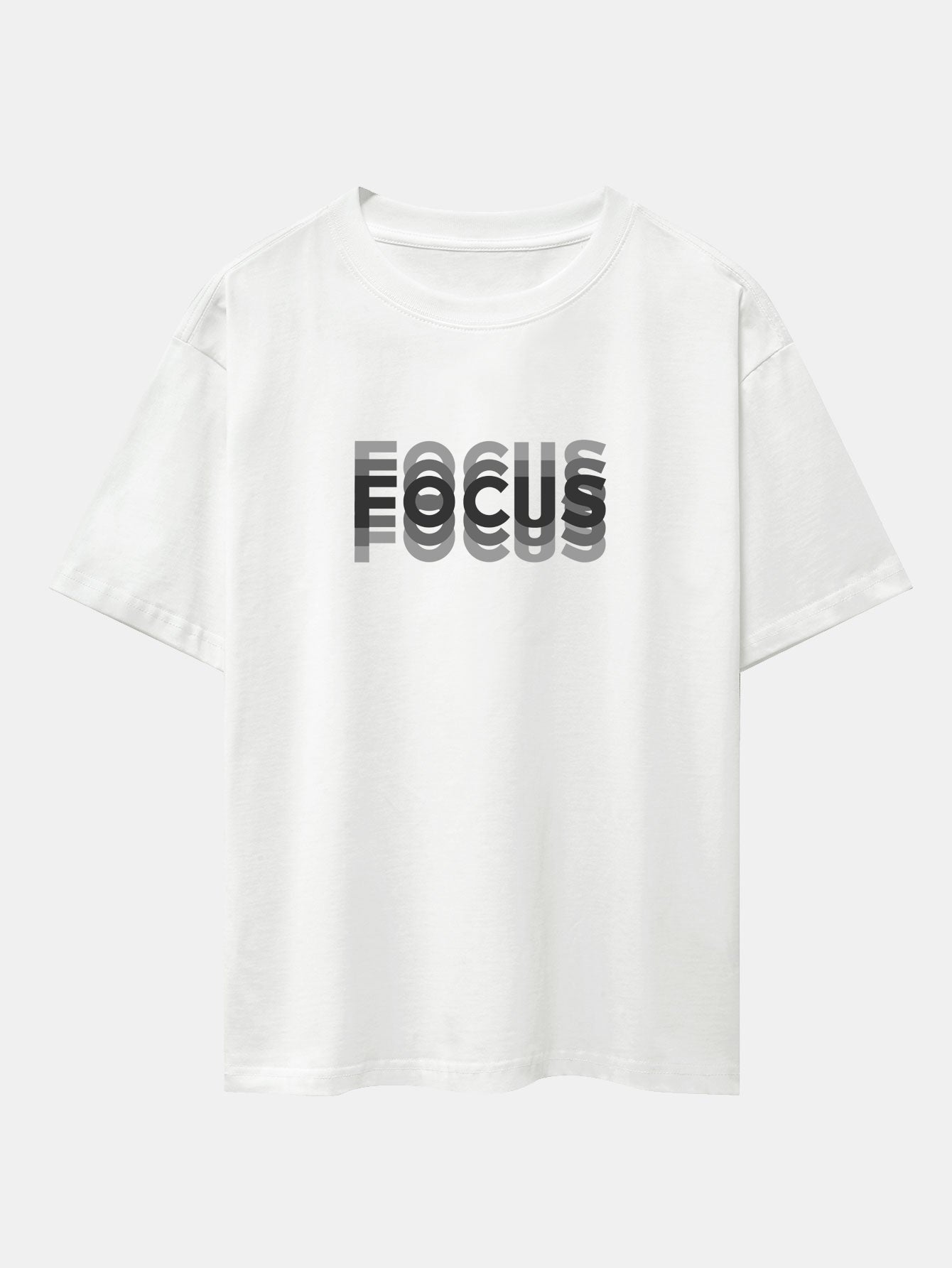 Christopher® | Focus Slogan Print Drop Shoulder Oversize T-Shirt