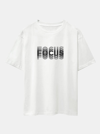 Christopher® | Focus Slogan Print Drop Shoulder Oversize T-Shirt