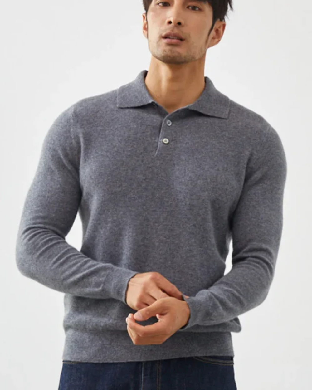 Enzo | Ponza Cashmere Polo Sweater