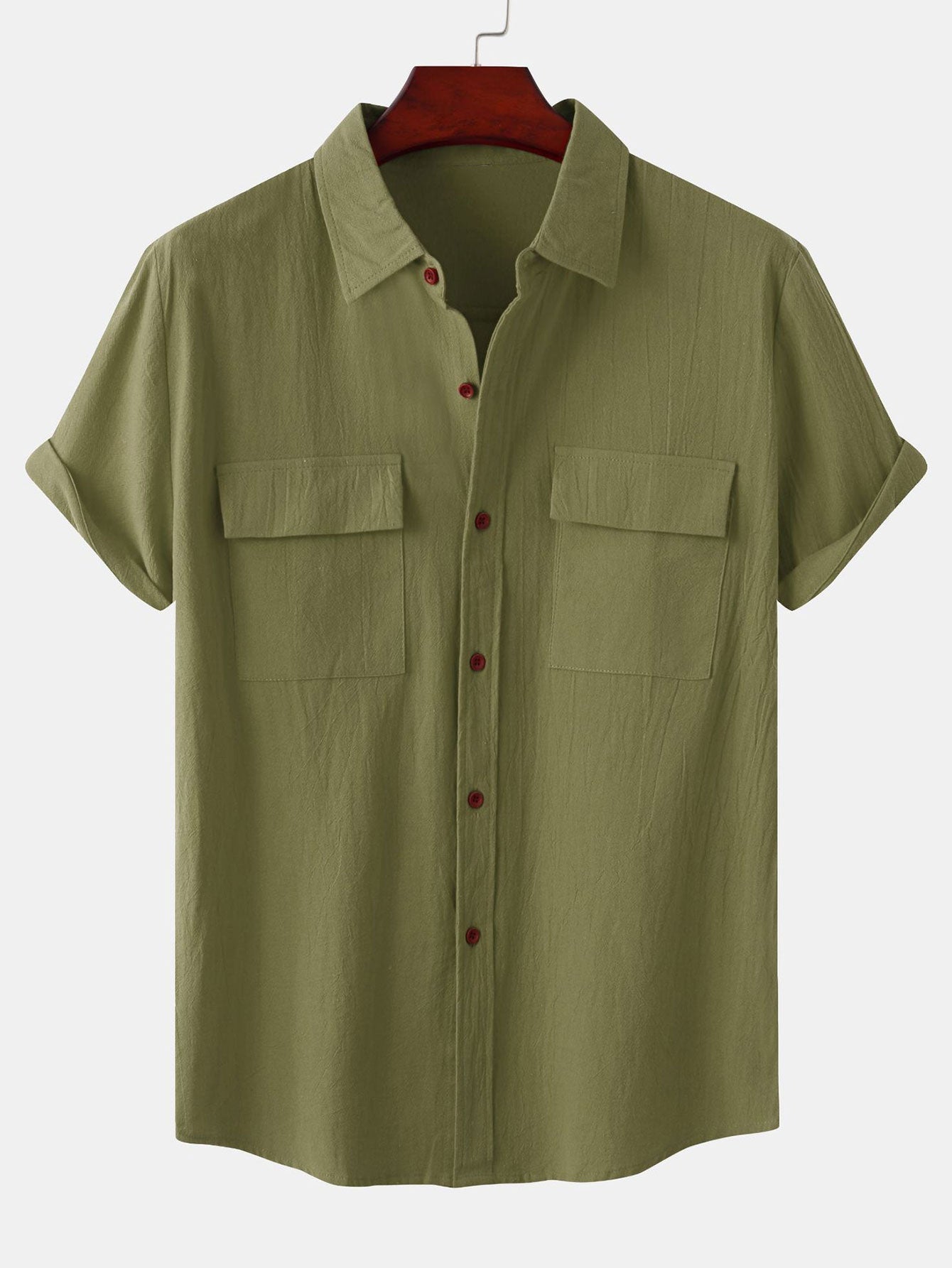 Alver® | Man Button Up Shirt With Patch Pockets