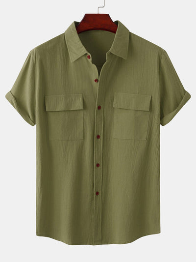 Alver® | Man Button Up Shirt With Patch Pockets