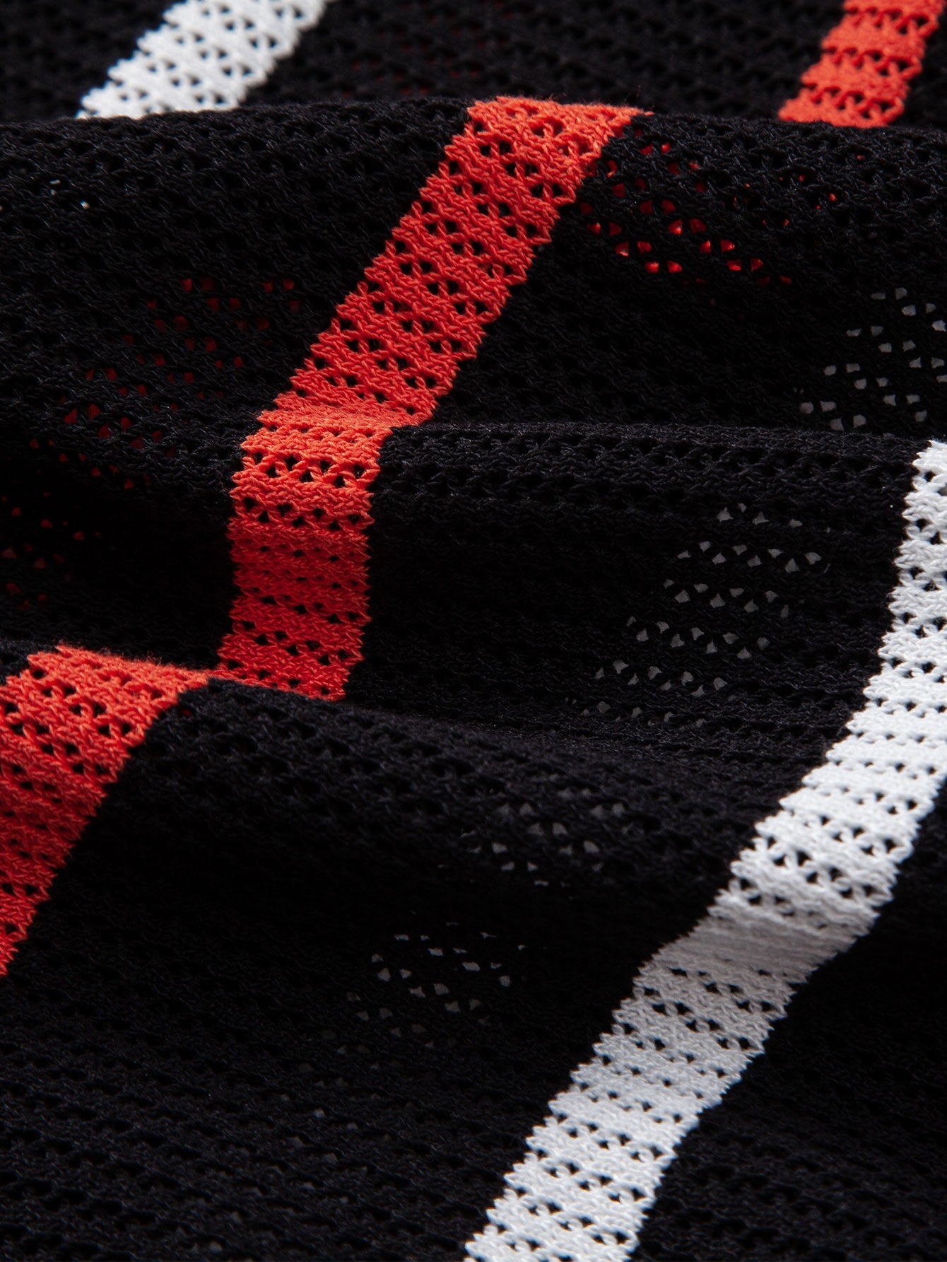 Isaac | Striped Knit Zip Up Polo Shirt