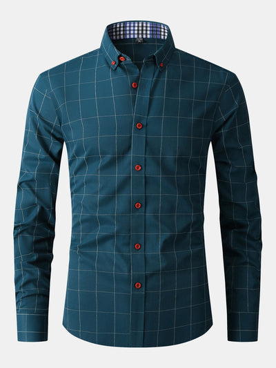 Franco® | Long Sleeve Plaid Button Up Shirt