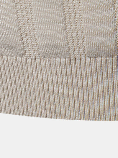 Gavin | Stripe Knit Polo Shirt