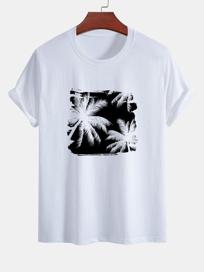 Isaac® | Palm Trees Silhouette Print Cotton T-Shirt