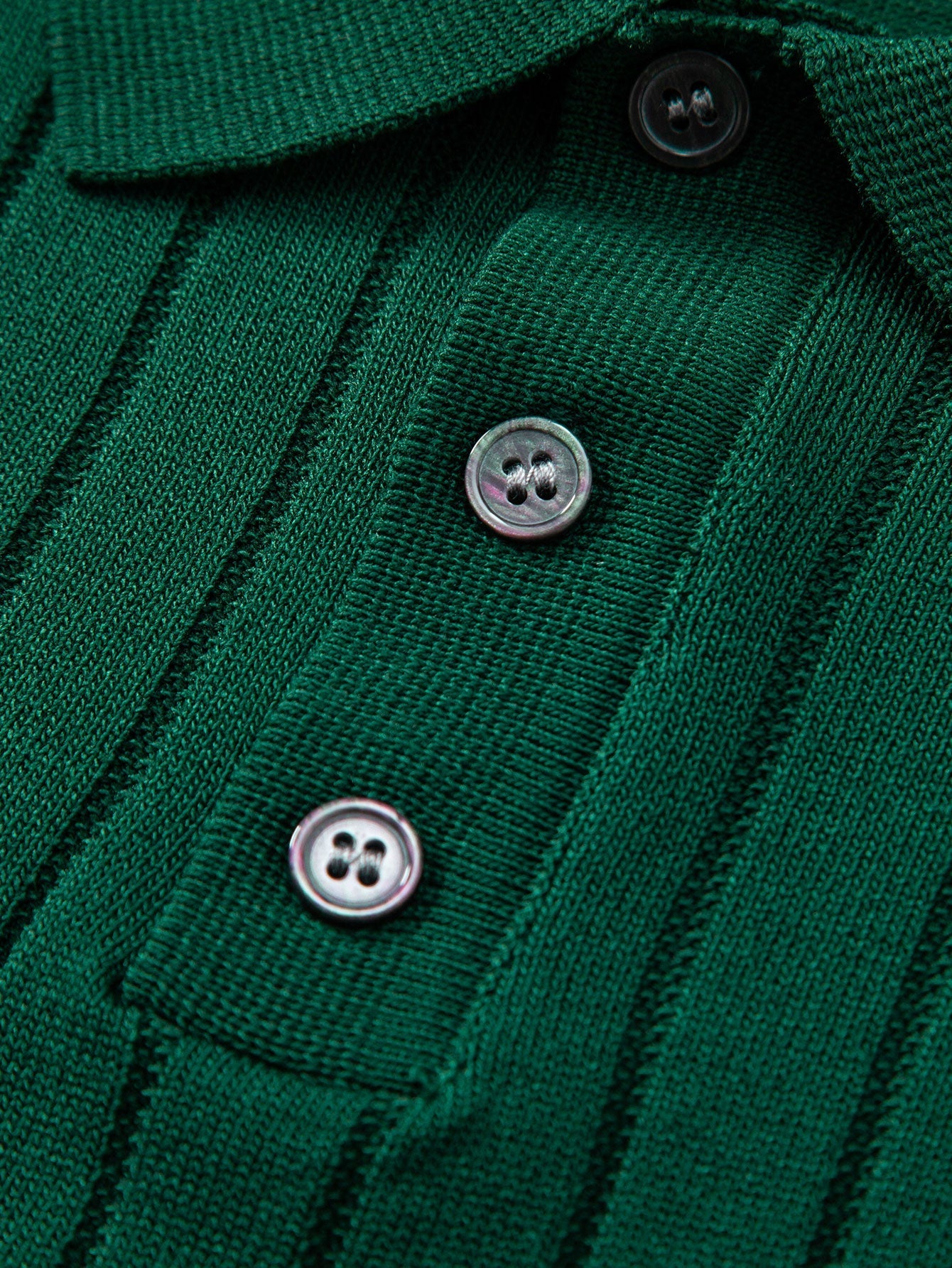 Landon | Stripe Knit Polo Shirt